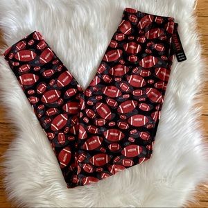 BUTTERY SOFT MID RISE FOOTBALL LEGGINGS
